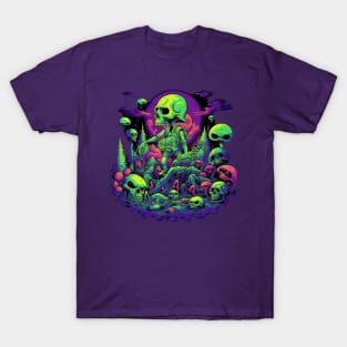 Glowing Remembrance: Radioactive Cemetery T-Shirt